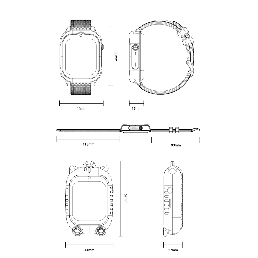 General GW29 Kids 4G Smart Watch Pink Case With Pink Strap - Image 8