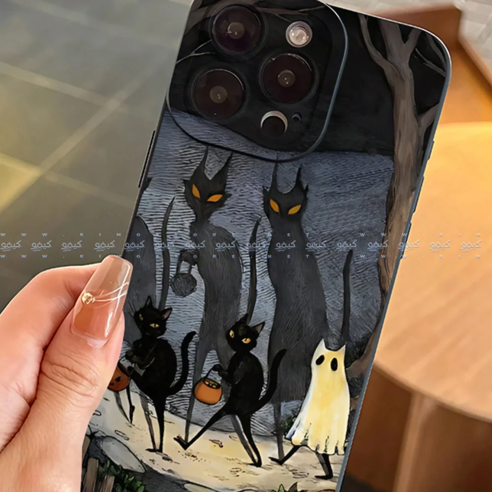 Ghost Pumpkin Halloween Themed Phone Cover - Image 2