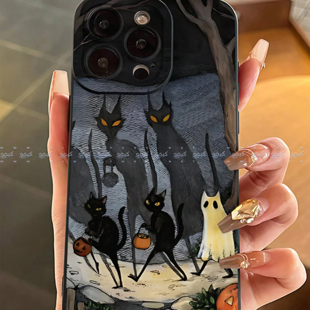 Ghost Pumpkin Halloween Themed Phone Cover - Image 3