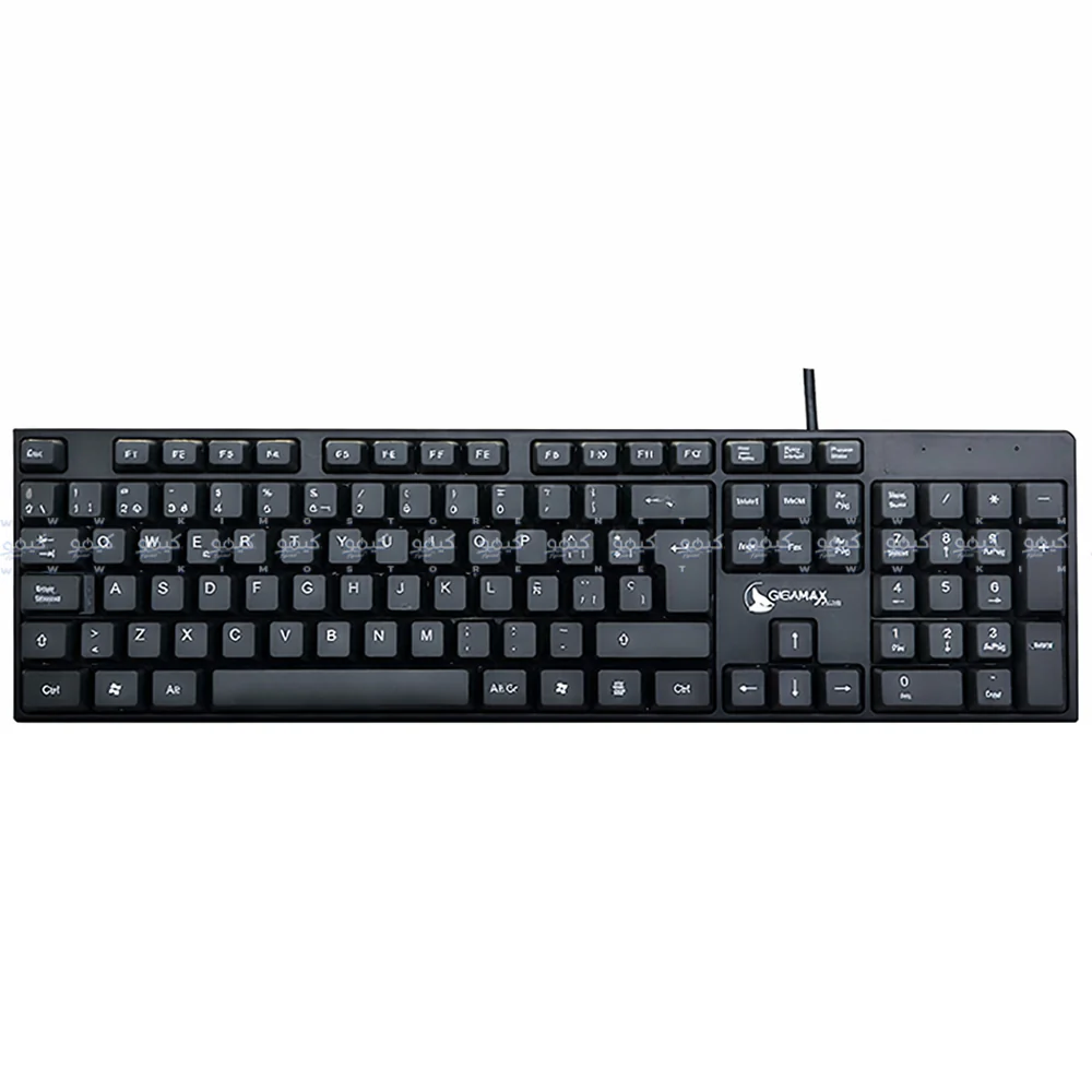Gigamax GM-808 Wired Keyboard English & Arabic - Black