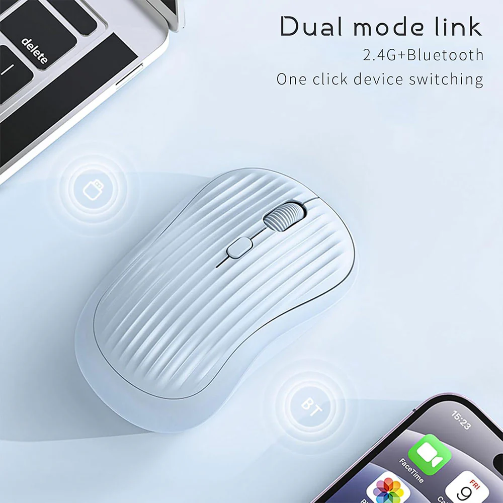 Gigamax Plus GM-16 Dual Mode Rechargeable Bluetooth Wireless Mouse 3200Dpi - Image 10