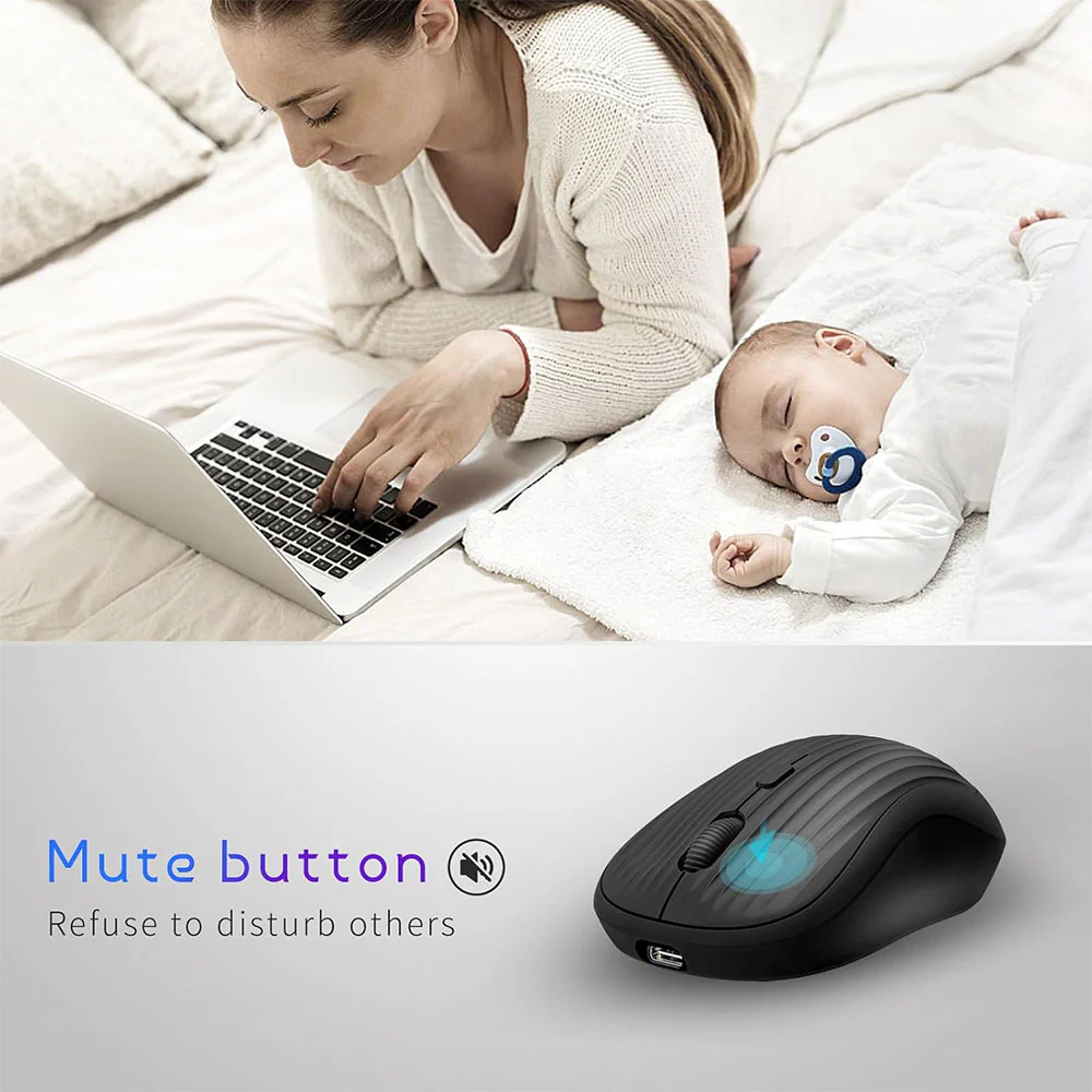 Gigamax Plus GM-16 Dual Mode Rechargeable Bluetooth Wireless Mouse 3200Dpi - Image 11