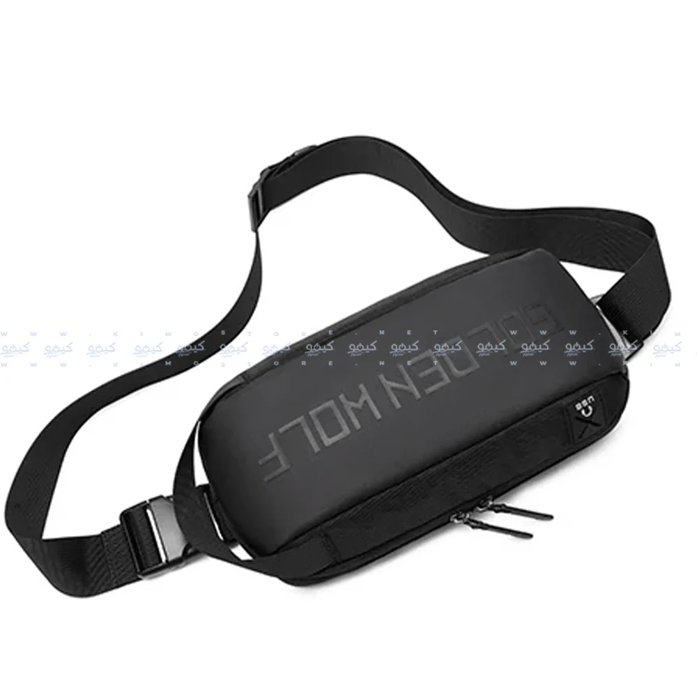 Golden Wolf GXB00131 Crossbody Bag - Black - Image 8