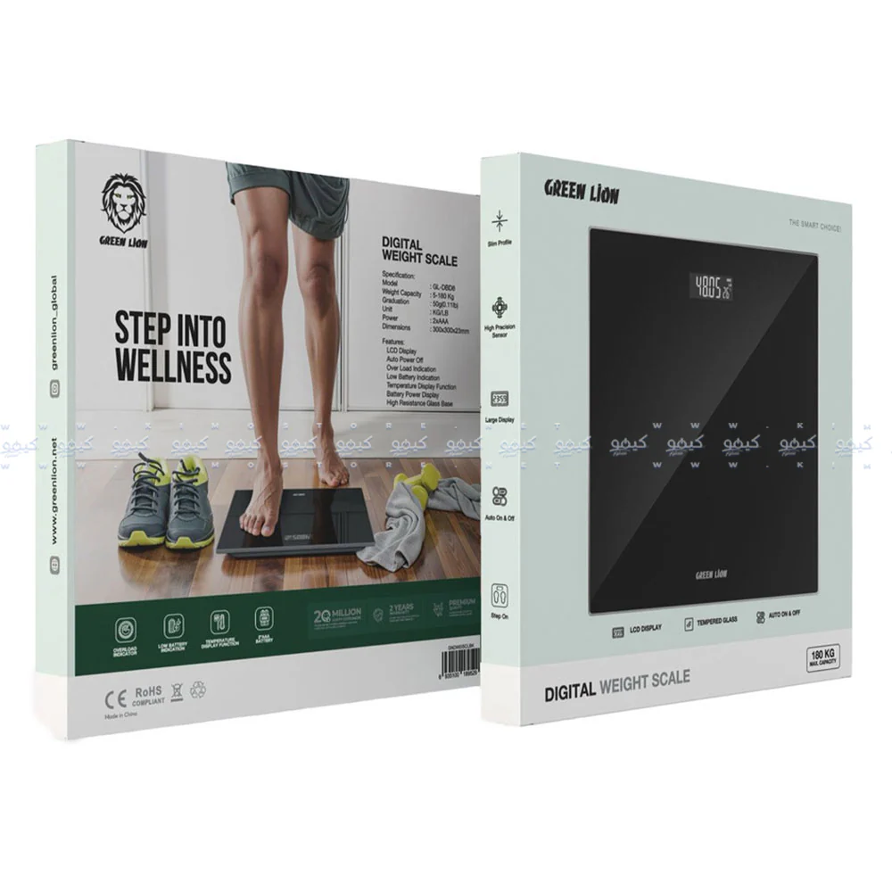 Green Lion Digital Weight Scale GNDWEISCLBK 180Kg - Black - Image 3
