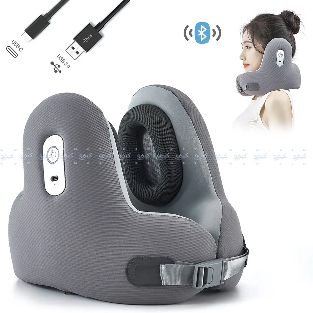 Green Lion Music Travel Neck Pillow GNMUPILLWGY - Gray - Image 3
