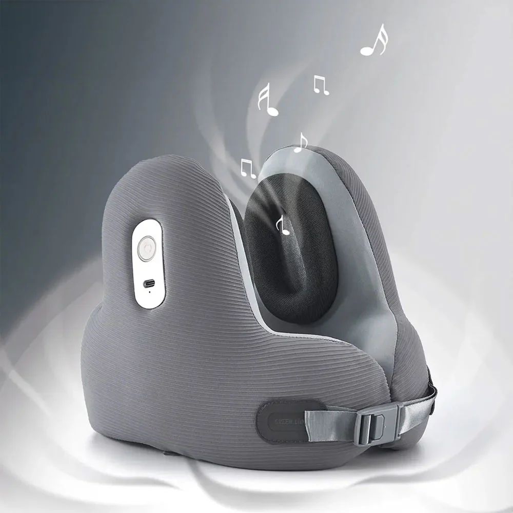 Green Lion Music Travel Neck Pillow GNMUPILLWGY - Gray - Image 5