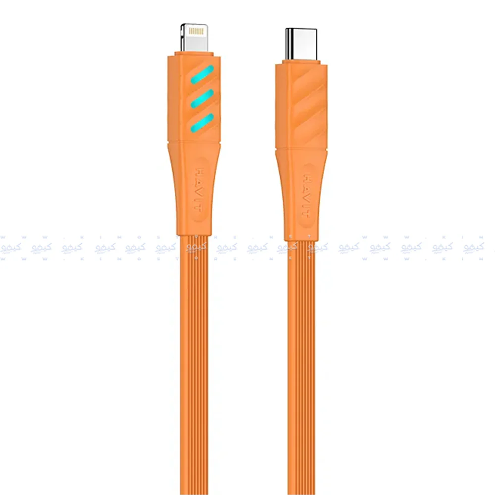 Havit CB6255 Type-C To Lightning Cable 30W Fast Charging 1m - Orange - Image 2