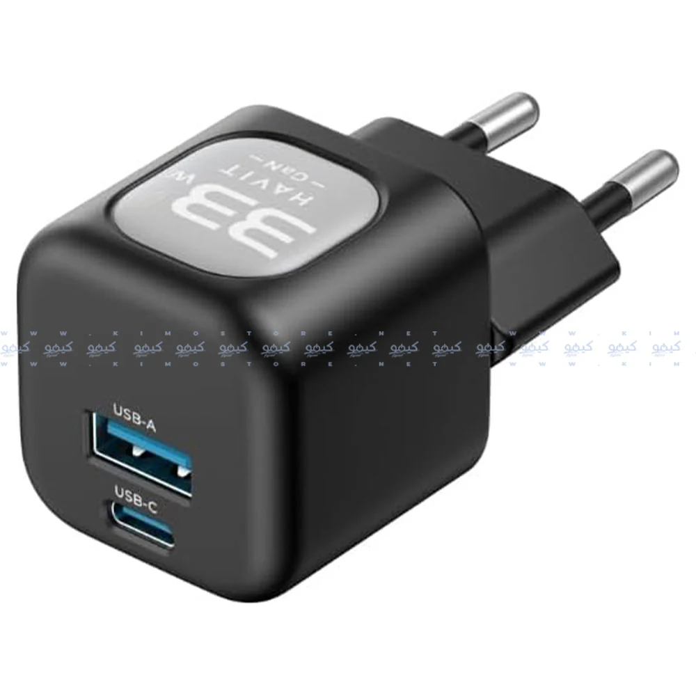 Havit UC230 GaN Wall Charger USB + Type-C 33W Fast Charging - Image 5