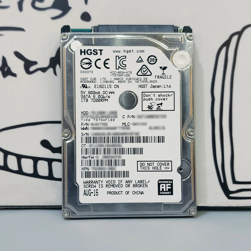 HGST 1TB 2.5 inch Internal Laptop Hard Drive (Original Used) - Image 2