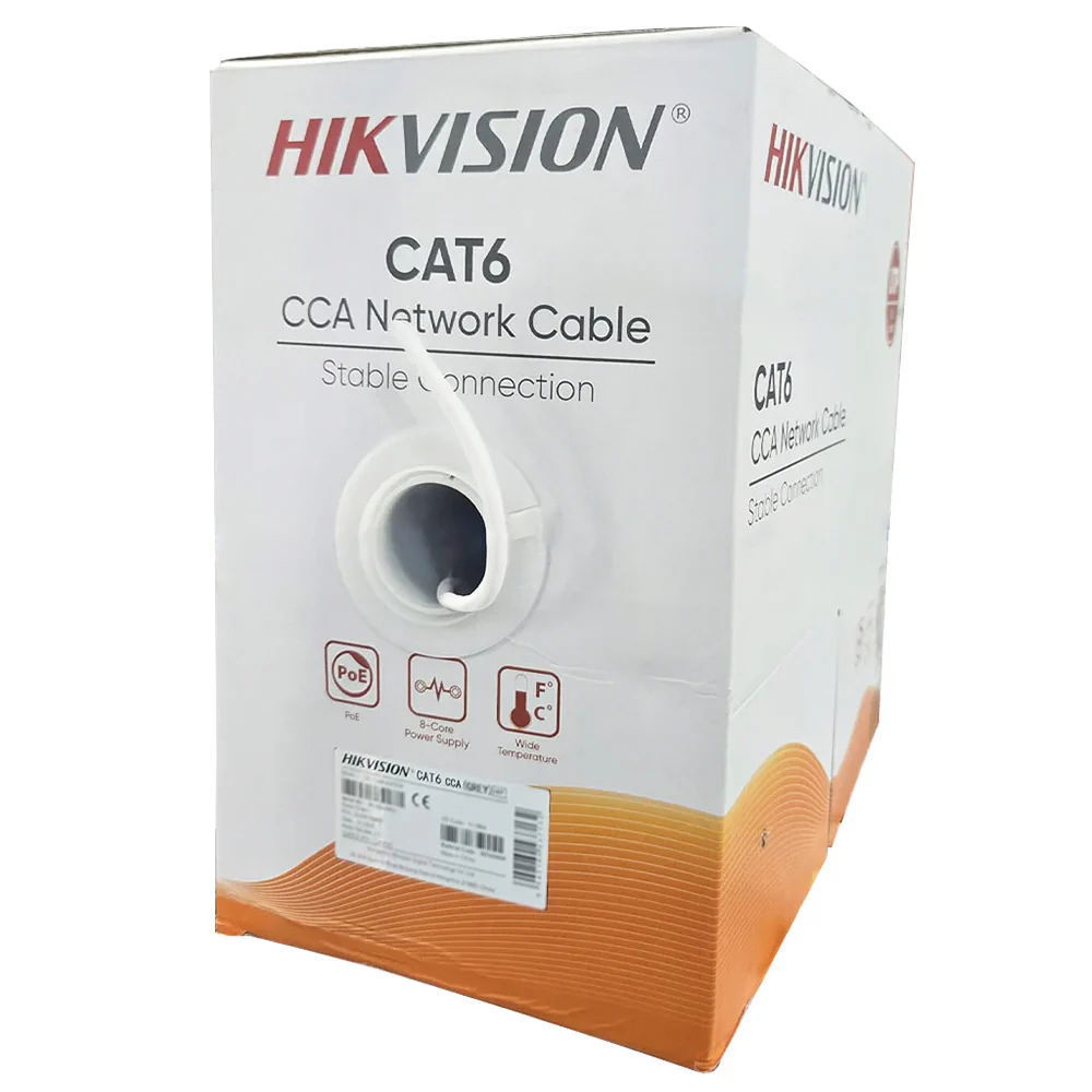 Hikvision DS-1LN6U-W/CCA Network Cable 305m Cat6 UTP - White