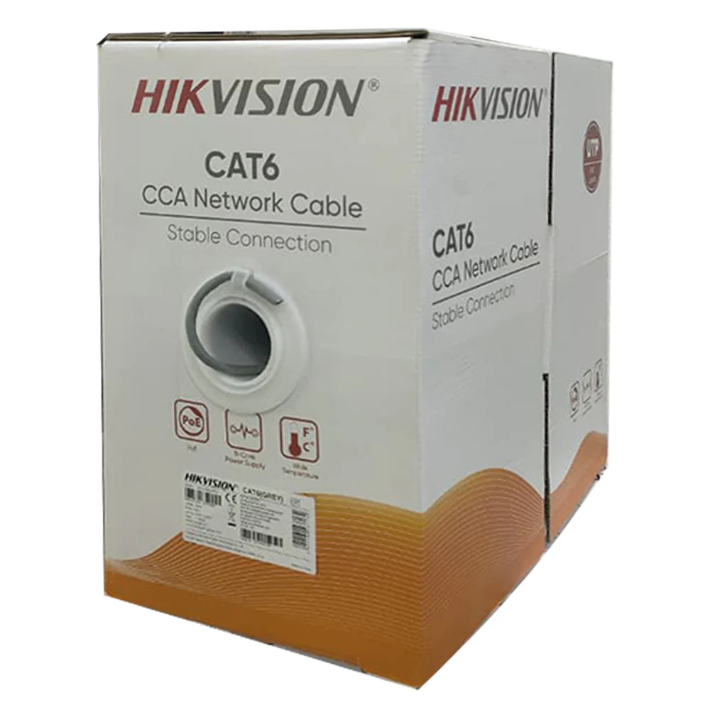 Hikvision DS-1LN6UU/CCA Network Cable 305m Cat6 UTP - Gray