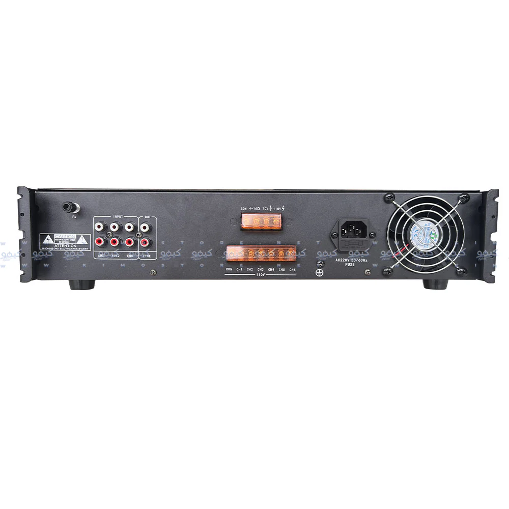 Hikvision DS-QAE0A240G1-VB6 6-Zone Analog Mixer Amplifier 240W - Black - Image 3