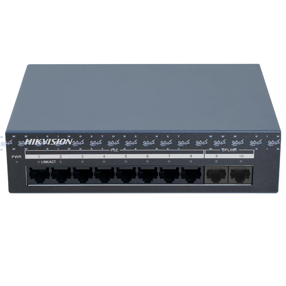 Hikvision DS-XS10G-P Unmanaged Desktop Switch 8 Ports PoE 10/100/1000Mbps + 2 Ports RJ45 10/100/1000Mbps 65W