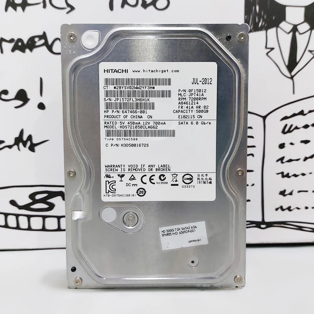 Hitachi 500GB 3.5 inch Internal PC Hard Drive (Original Used) - Image 2