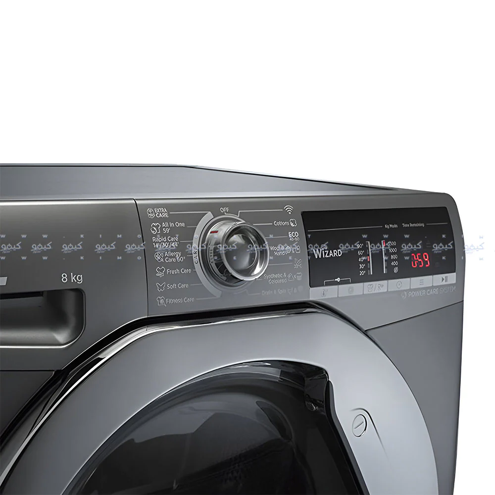 Hoover Front Load Fully Automatic Washing Machine H3WS383TAC3R-ELA 8Kg - Silver - Image 4