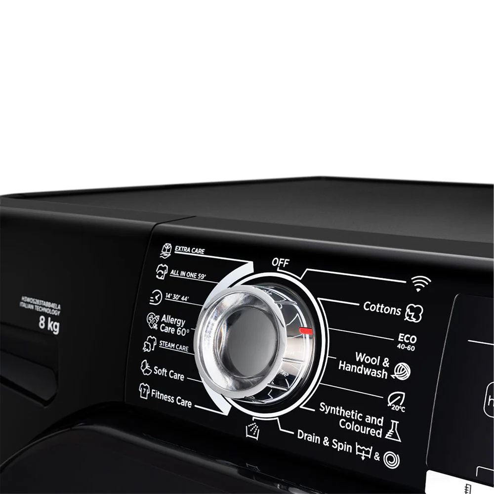 Hoover Front Load Fully Automatic Washing Machine H3WOS283TABB4ELA 8Kg - Black - Image 4