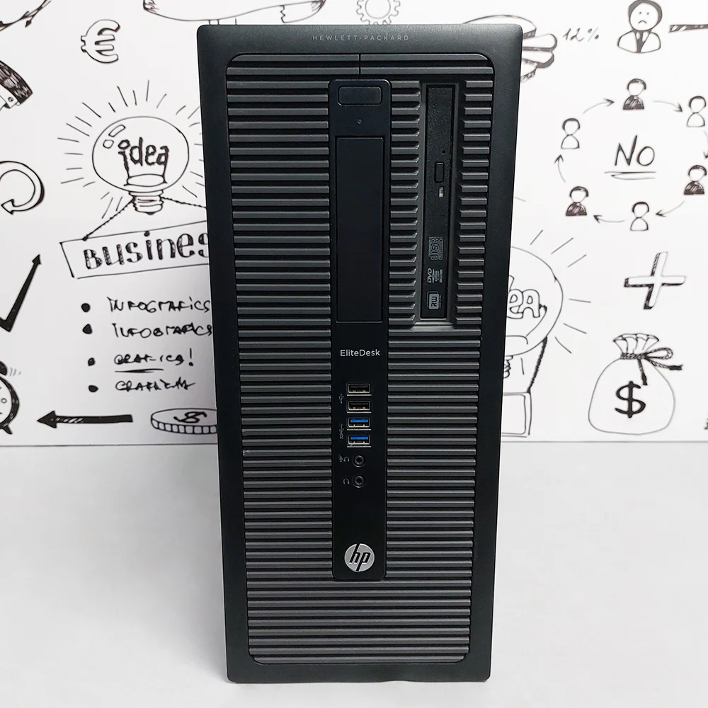 HP EliteDesk 800 G1 Tower PC (Intel Core i5-4570 - 4GB DDR3 - No Hard - Intel HD Graphics) Original Used - Image 3