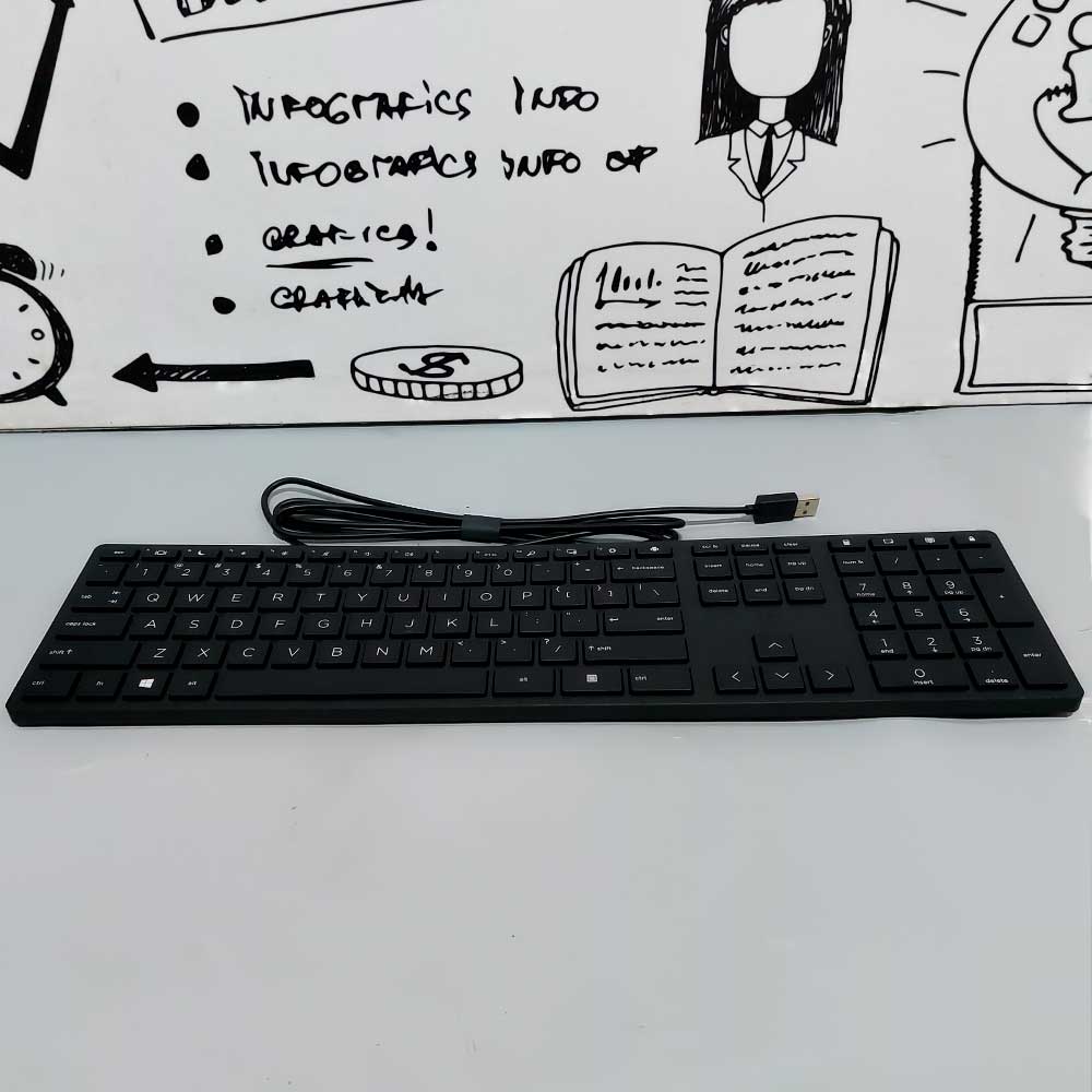 HP Slim Wired Keyboard (Original OpenBox) - Image 3