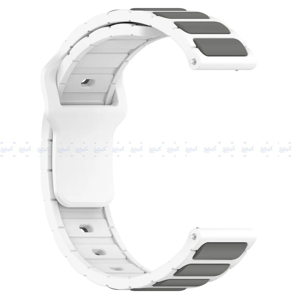 HQ Silicone Buckle 2.2mm Pin Silicone Watch Strap (22mm) - Image 2