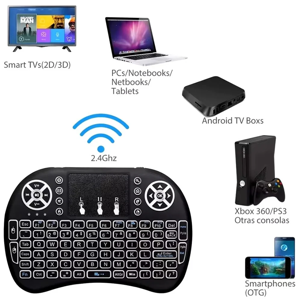 I-Rock All In One Mini Wireless Keyboard English & Arabic - Image 3