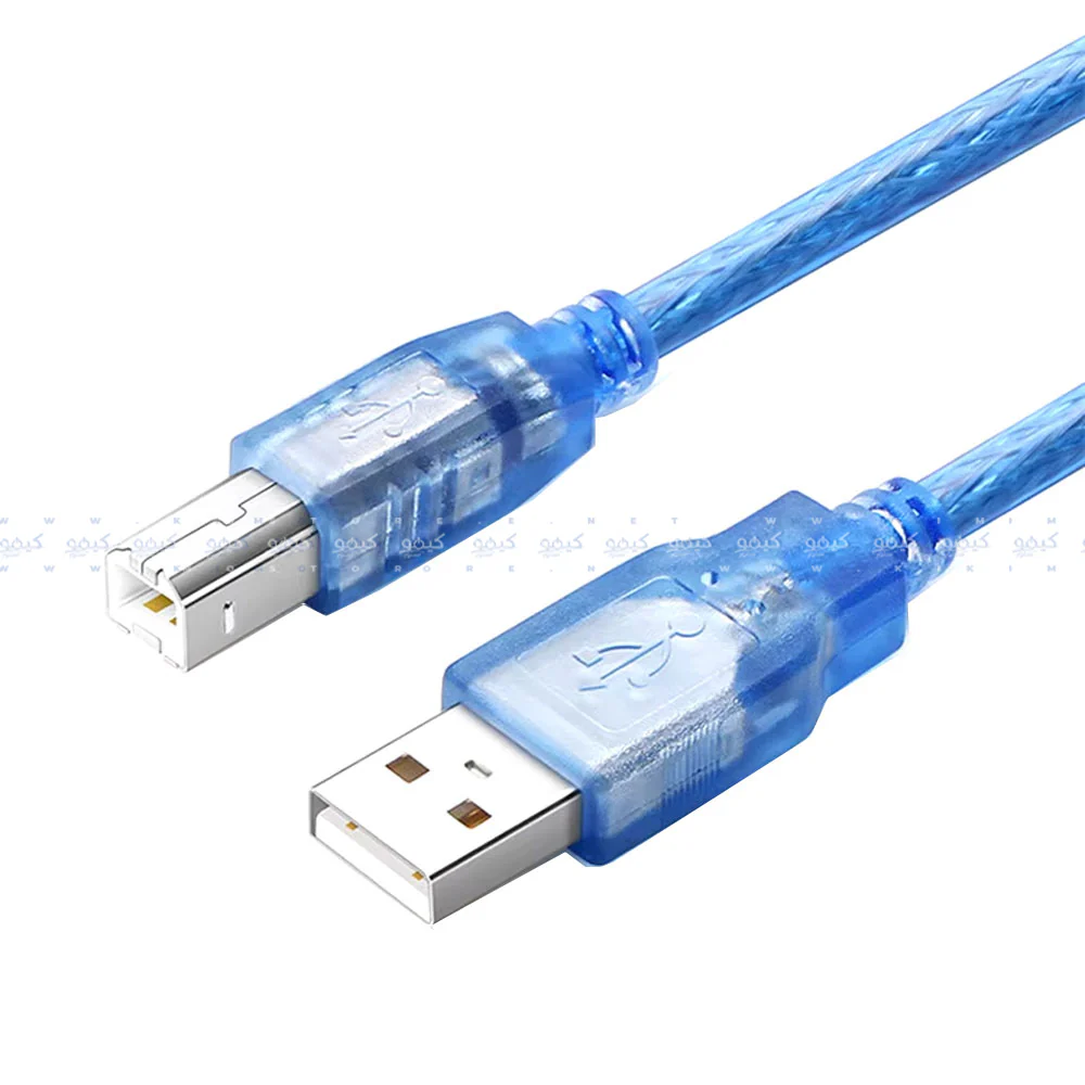 Iconz B2 Printer Cable 1.8m - Transparent Blue - Image 2