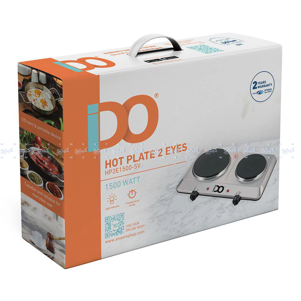 IDO Hot Plate HP2E1500-SV 2 Burners 1500W - Image 3