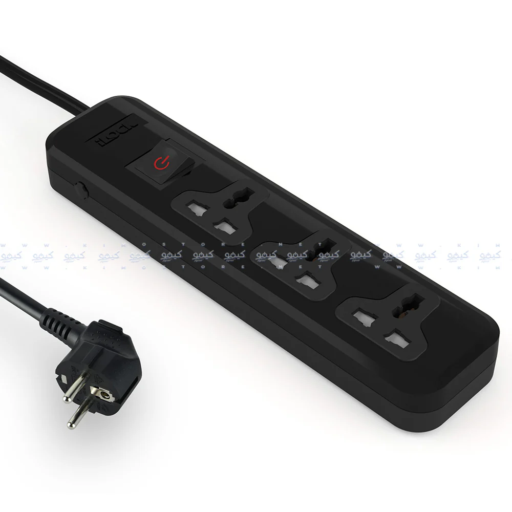 iLock 5065 3Port Power Strip 2860W 2m - Black - Image 2