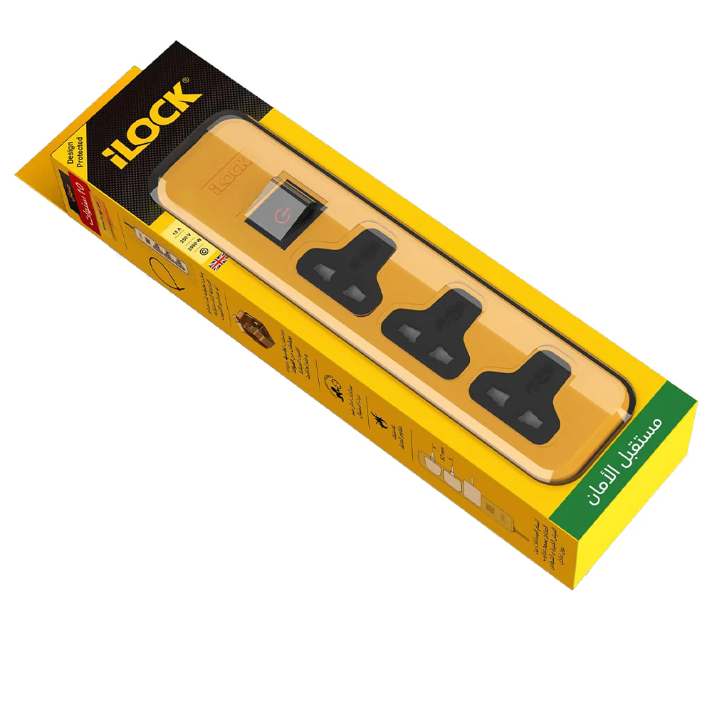 iLock 5068 3Ports Power Strip 2860W 3m - Image 4