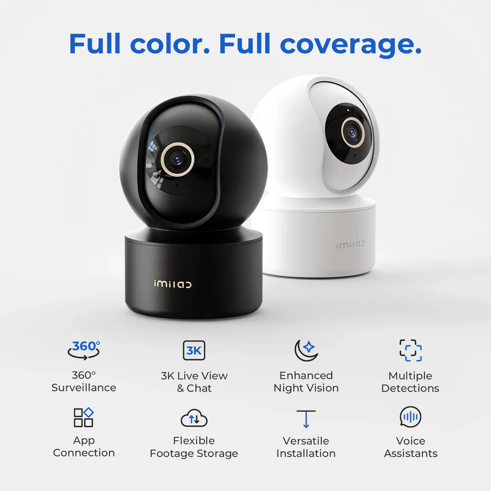 Xiaomi IMILAB C22 Wi-Fi Pan & Tilt AI Indoor Security Camera 3K 5MP (Mic) - Image 3