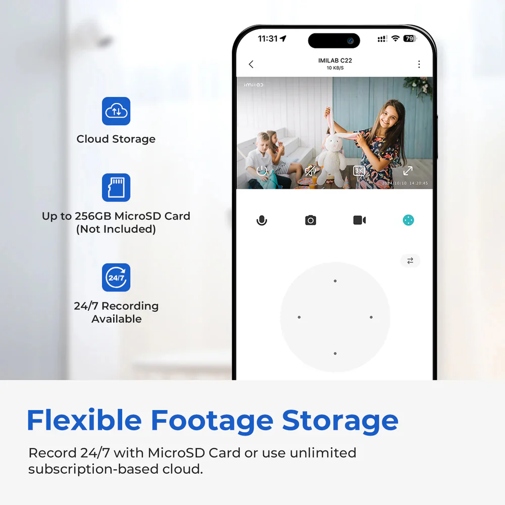 Xiaomi IMILAB C22 Wi-Fi Pan & Tilt AI Indoor Security Camera 3K 5MP (Mic) - Image 4