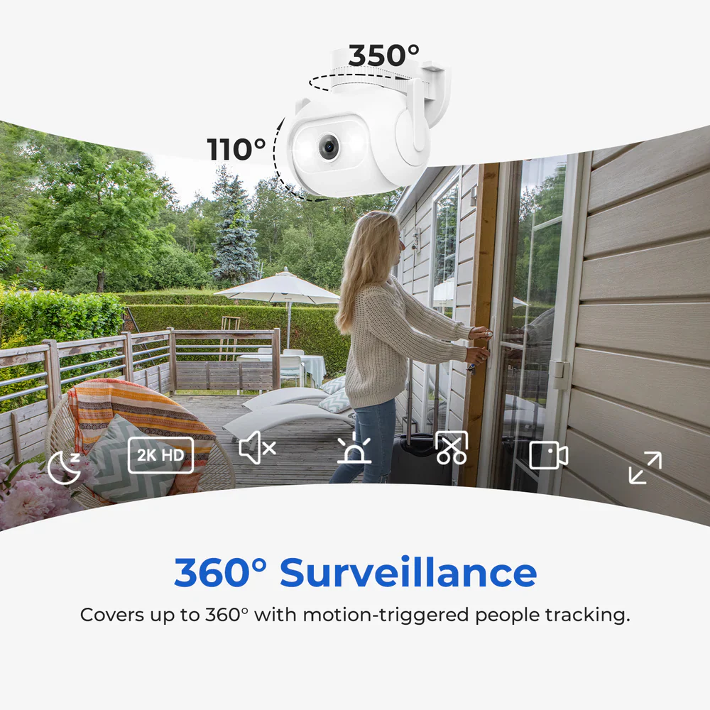 Xiaomi IMILAB EC5 Wi-Fi 360° Pan & Tilt AI Outdoor Security Camera 2K 3MP (Mic) (Full Color) - Image 4