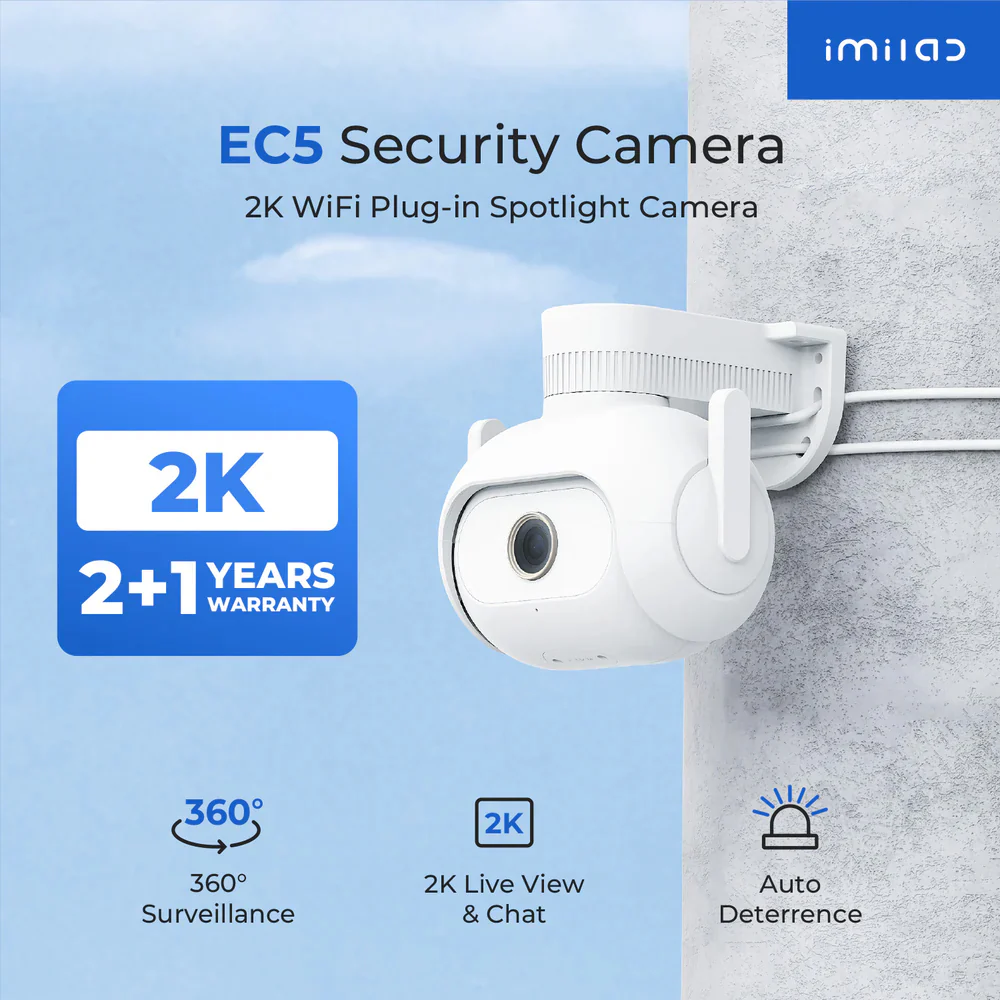 Xiaomi IMILAB EC5 Wi-Fi 360° Pan & Tilt AI Outdoor Security Camera 2K 3MP (Mic) (Full Color) - Image 7