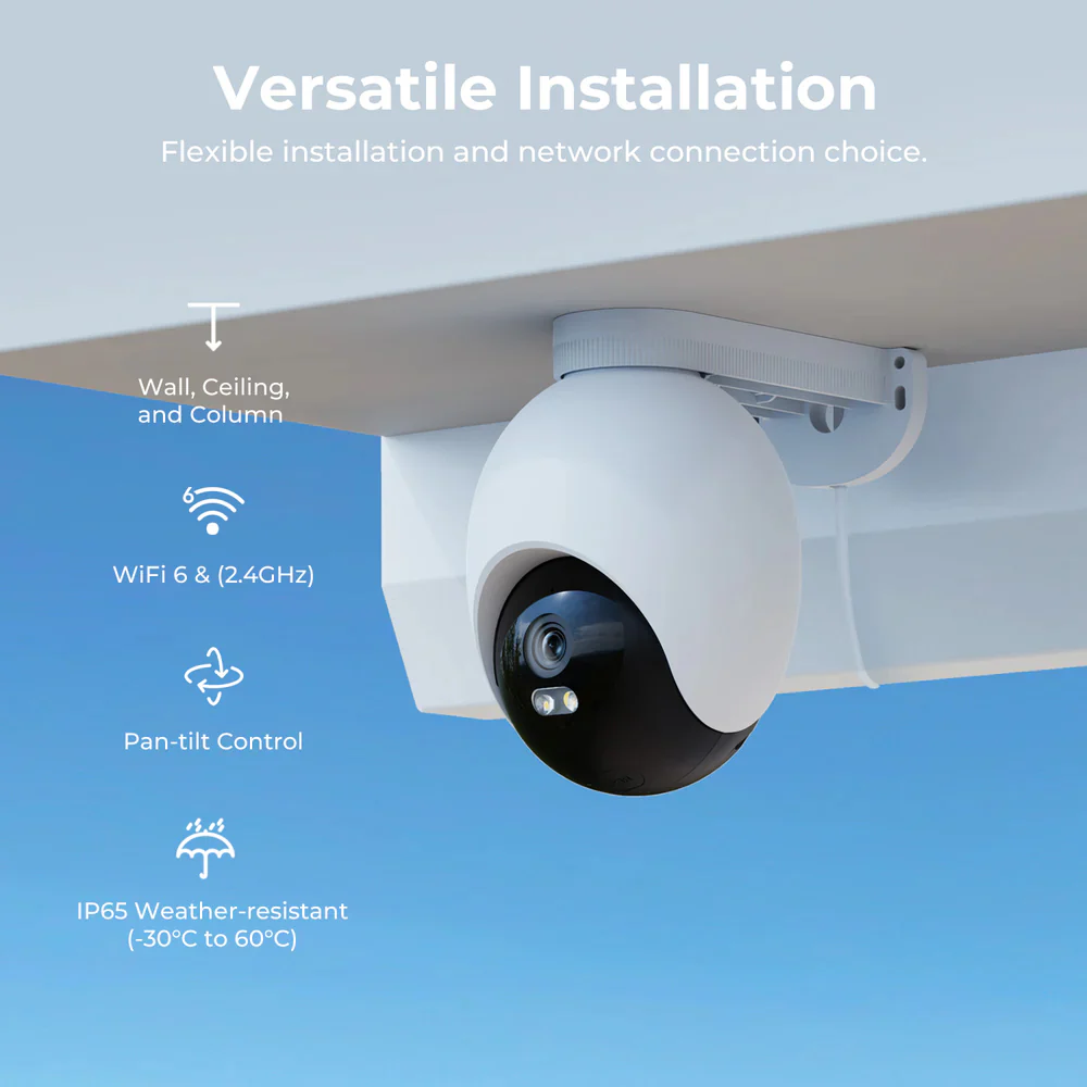 Xiaomi IMILAB EC6 Wi-Fi 360° Pan & Tilt AI Outdoor Security Camera 3K 5MP (Mic) (Full Color) - Image 6
