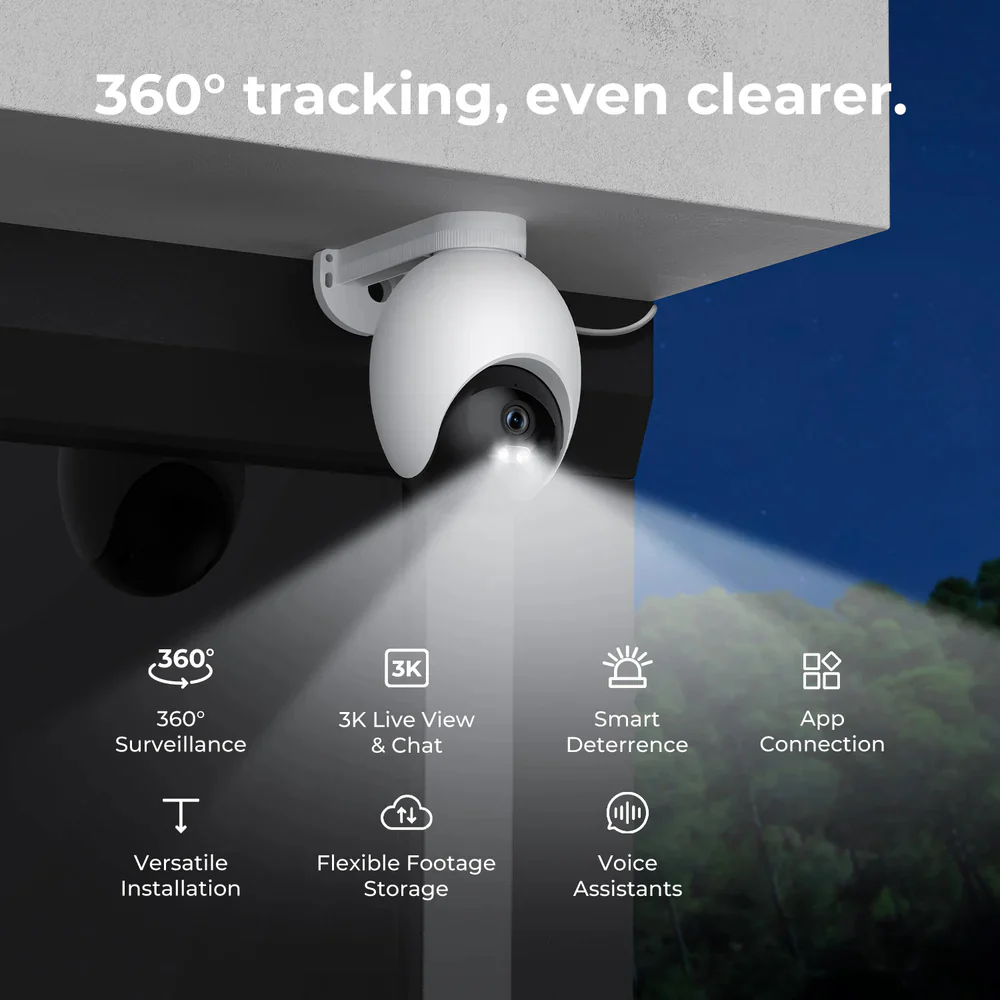 Xiaomi IMILAB EC6 Wi-Fi 360° Pan & Tilt AI Outdoor Security Camera 3K 5MP (Mic) (Full Color) - Image 8
