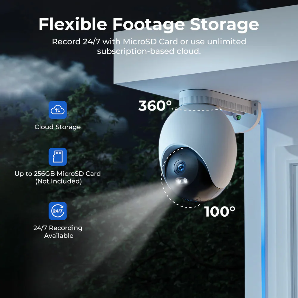 Xiaomi IMILAB EC6 Wi-Fi 360° Pan & Tilt AI Outdoor Security Camera 3K 5MP (Mic) (Full Color) - Image 9