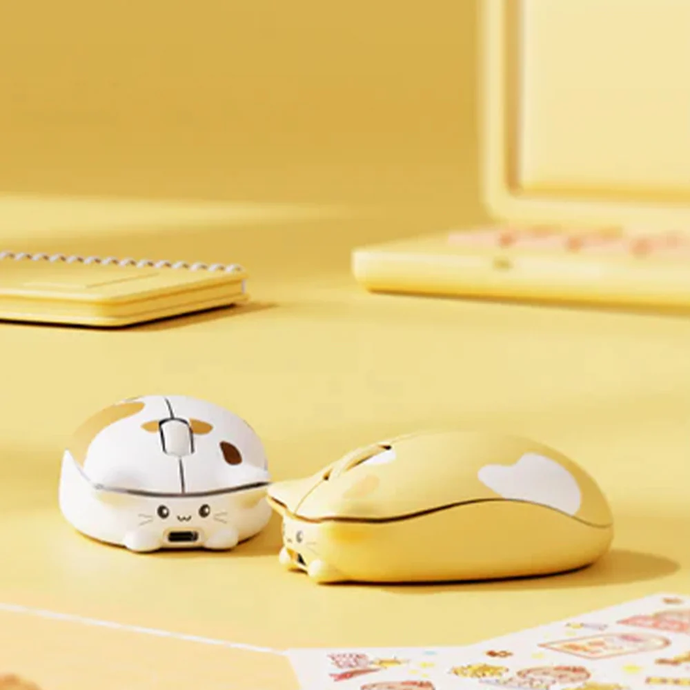 Inphic YC-KALO Rechargeable Bluetooth Wireless Mouse 2400Dpi - Yellow - Image 3