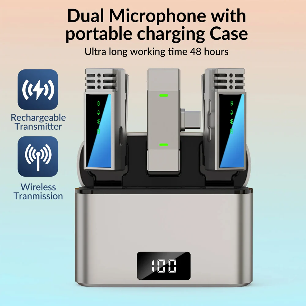 Jmary MW-15 Type-C 2.4GHz Dual Channel Wireless Microphone System - Image 6