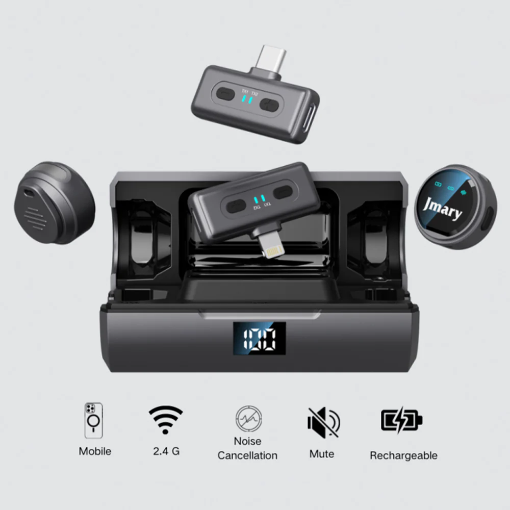 Jmary MW-19 2in1 2.4GHz Dual Channel Wireless Microphone System - Image 2