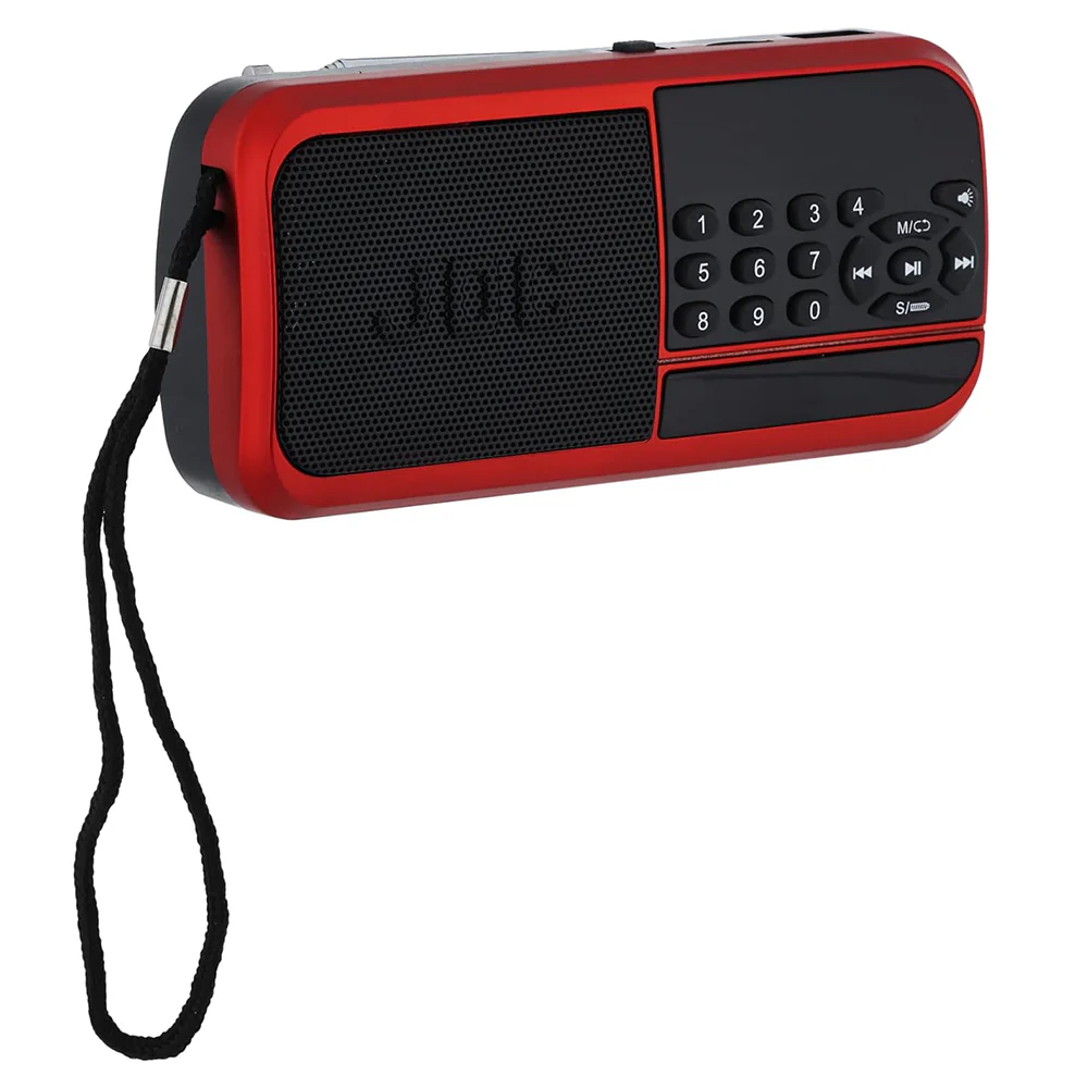 Joc H798BT Portable Radio Speaker - Red - Image 2