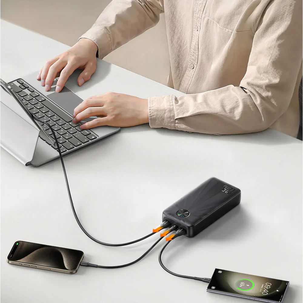 Joyroom JR-PBF16 Power Bank 2x USB + Type-C 22.5W Fast Charging 20000mAh - Black - Image 4