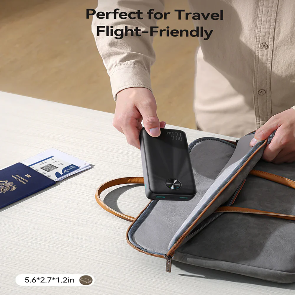 Joyroom JR-PBF16 Power Bank 2x USB + Type-C 22.5W Fast Charging 20000mAh - Black - Image 9