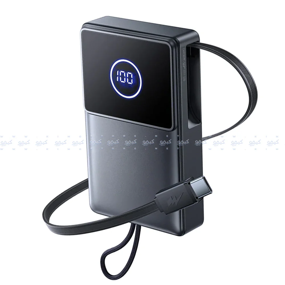 Joyroom Elva Series JR-PR1 Mini Power Bank Type-C 22.5W 10000mAh Built-in Retractable Type-C Cable - Black