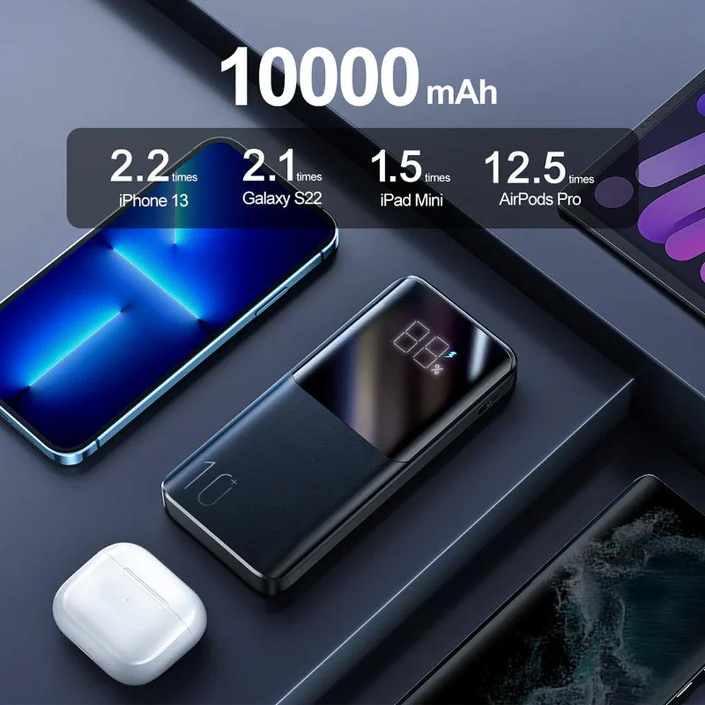 Joyroom JR-QP191 Power Bank 2x USB + Type-C + Micro 22.5W Fast Charging 10000mAh - Black - Image 4