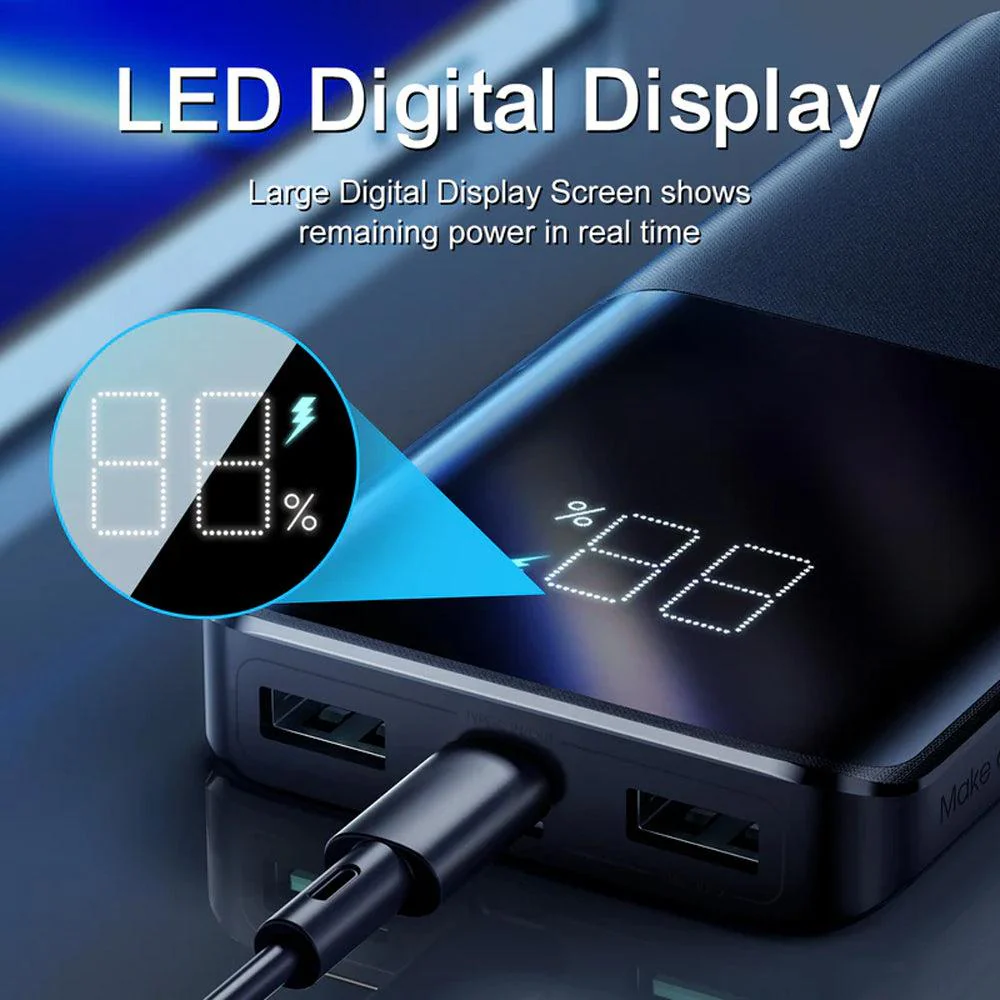 Joyroom JR-QP191 Power Bank 2x USB + Type-C + Micro 22.5W Fast Charging 10000mAh - Black - Image 6