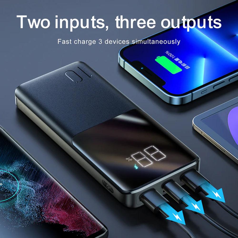 Joyroom JR-QP191 Power Bank 2x USB + Type-C + Micro 22.5W Fast Charging 10000mAh - Black - Image 7
