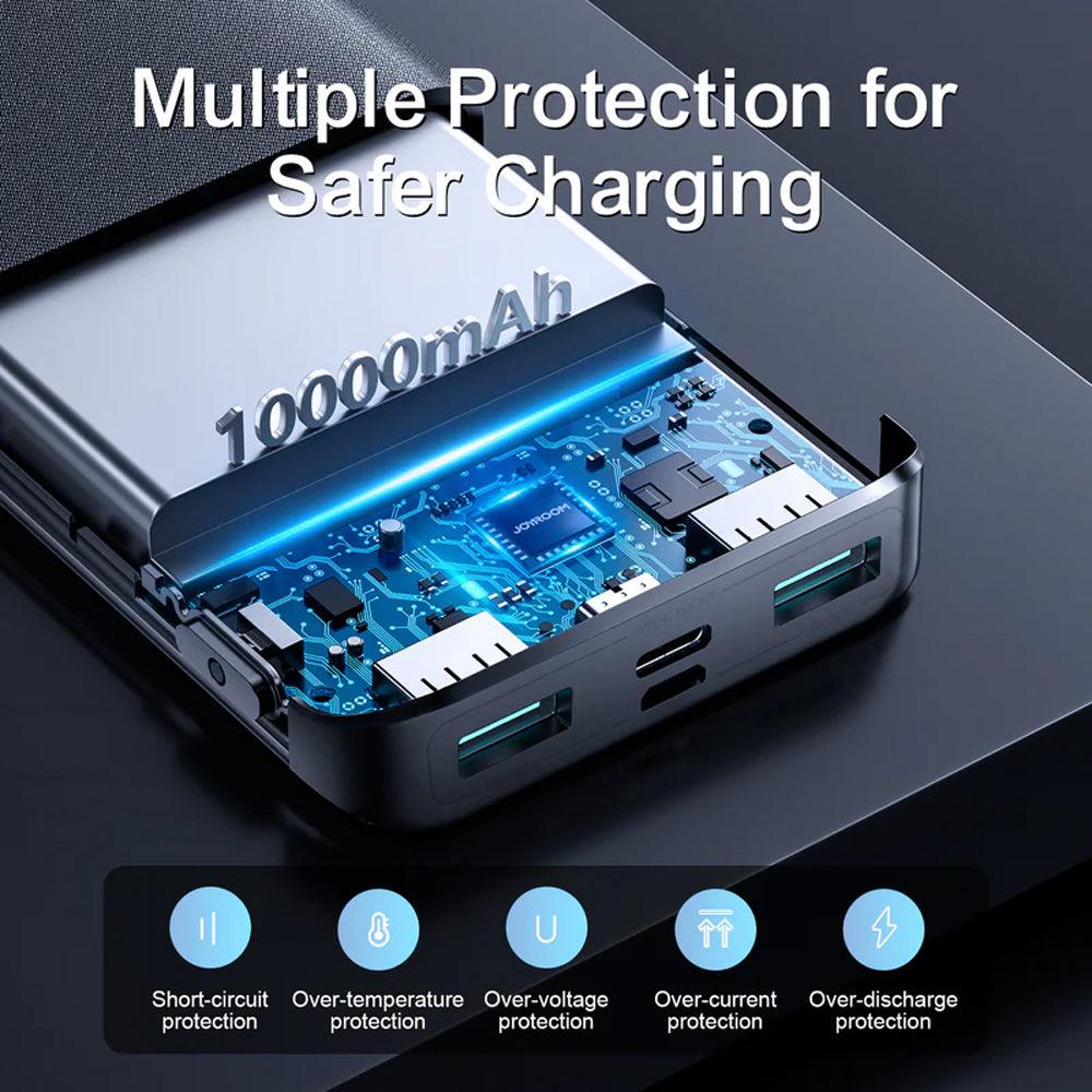 Joyroom JR-QP191 Power Bank 2x USB + Type-C + Micro 22.5W Fast Charging 10000mAh - Black - Image 8