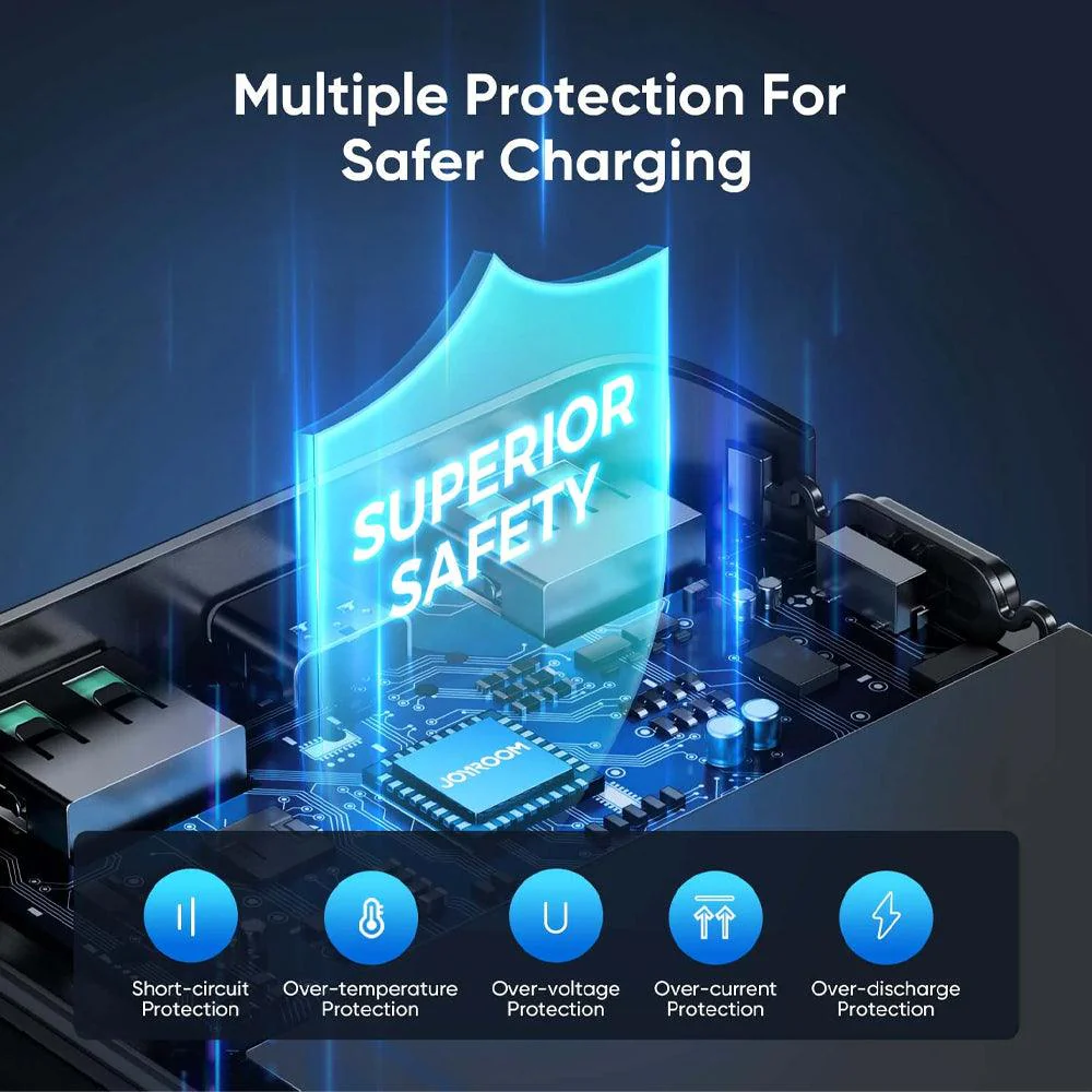 Joyroom JR-QP193 Power Bank 2x USB + Type-C + Micro 22.5W Fast Charging 30000mAh - Black - Image 6