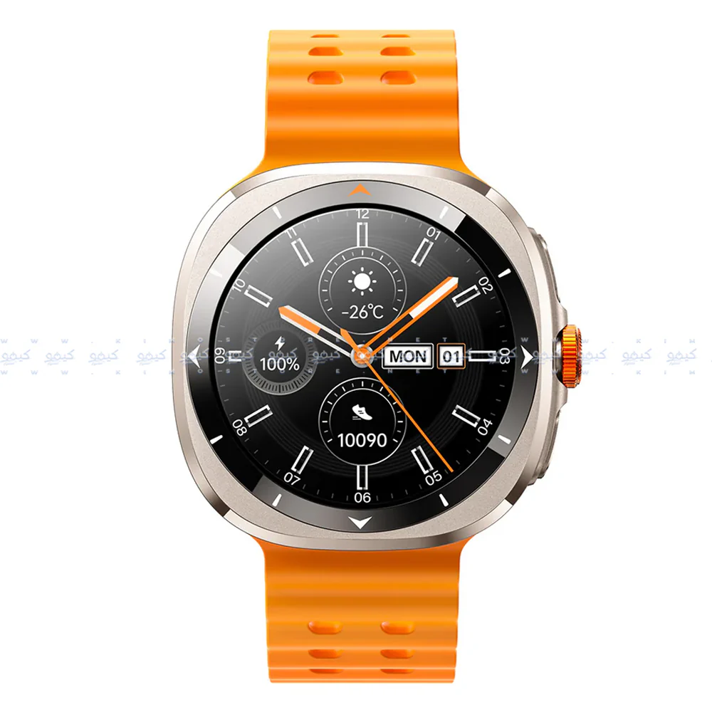 Joyroom Venture Series JR-FV2 Smart Watch Silver Case With Vitality Orange Strap & Extra White Strap - Image 2