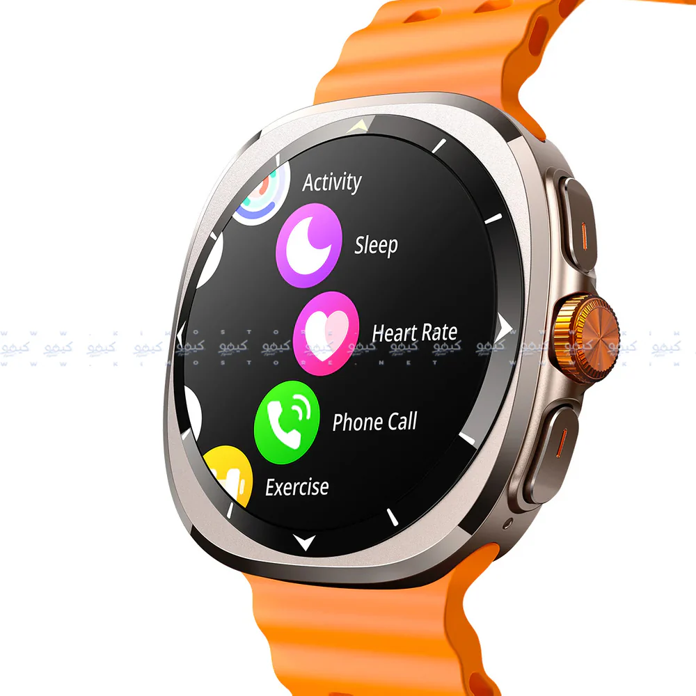 Joyroom Venture Series JR-FV2 Smart Watch Silver Case With Vitality Orange Strap & Extra White Strap - Image 3