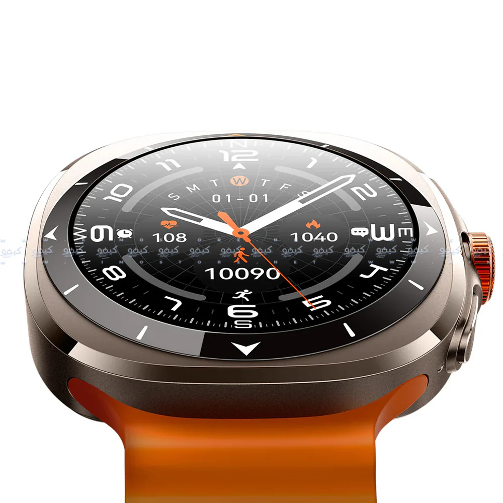 Joyroom Venture Series JR-FV2 Smart Watch Silver Case With Vitality Orange Strap & Extra White Strap - Image 4